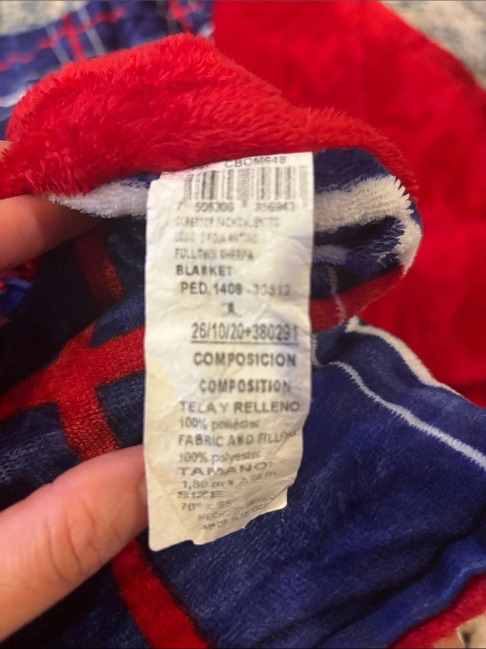 Concord blue&red warm blanket